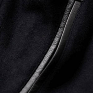 Blouson universitaire d'hiver à capuche, style urbain, personnalisable OEM, design universitaire, coupe ajustée, en laine/cuir, haute qualité - Product Image 3