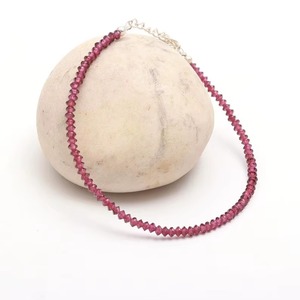 Natural Red <b>Garnet</b> Button Shape Faceted Gemstone <b>Bracelet</b> For Women Men 2MM 2.5MM Handmade Dainty Stone <b>Bracelet</b> Wholesale Bulk - Product Image 5