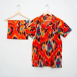 Elegante y Romántico Conjunto de Pijama Corto para Mujer, 100% Algodón Puro, Transpirable, de Secado Rápido, Estampado Floral, Cuello en V, Cierre con Cordón - Product Image 2