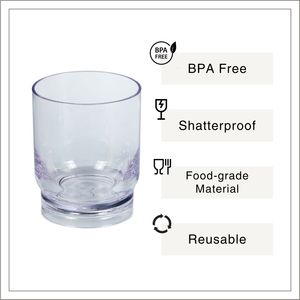 [Holar] Taiwan Made Shatterproof Reusable Old Fashioned 9oz <b>Plastic</b> <b>Drinkware</b> for Home Restaurants Catering - Product Image 2