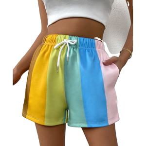 Pantalones cortos de sudor sublimados para mujer, ropa de calle, pantalones cortos de cintura a la moda, ropa informal Multicolor, pantalones cortos de verano al por mayor 2026 - Product Image 1