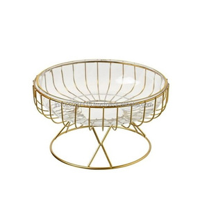 <b>Large</b> capacity iron fruit <b>basket</b> bowl with strong base and classic twisted wire design for elegant fruit <b>storage</b> solution - Product Image 2