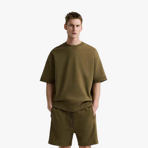 Camiseta de Punto Oversize de Alta Calidad para Hombre, 100% Algodón Orgánico, Estilo Urbano, Impresión Personalizada de Lujo - Product Image 1