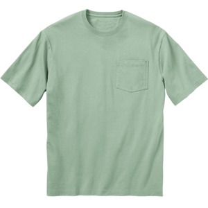 Men's Mint Green Cotton T-<b>Shirt</b> Regular Fit O-Neck Short Sleeve Casual Solid Color Jersey Knitted Plain Dyed - Product Image 2
