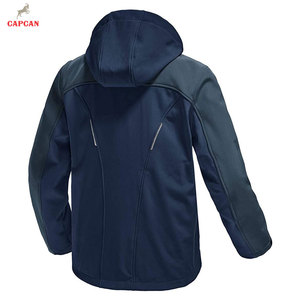 Veste d'hiver softshell pour homme, vente directe d'usine - Vêtement décontracté coupe-vent écologique avec logo frontal, design léger - Product Image 2