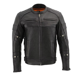 New Arrival Premium Quality Leather Motorbike Jacket for Men Plus Size Protection Riders Waterproof Breathable - Product Image 1