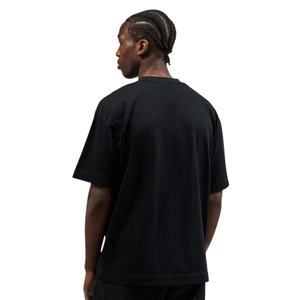 Camiseta Negra Oversize para Hombre, Manga Corta, Cuello Redondo, Algodón, Estilo Casual Urbano, Logotipo Pequeño en el Pecho, Camiseta de Verano - Product Image 6