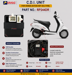 Unité CDI Honda Activa 3G 7 broches, qualité export, pour pièces détachées de deux-roues, Inde, Orado. - Product Image 6
