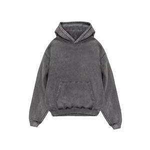 Sweat à capuche surdimensionné en molleton 100 % coton pour homme, avec logo personnalisé, style vintage délavé à l'acide - Product Image 3