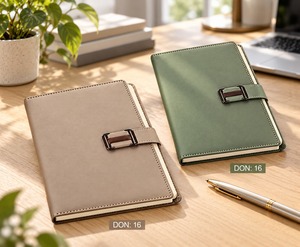 Agenda de Cuero PU, Diario, Planificador con Cierre de Correa para Oficina, Reuniones de Negocios, Escritura de Notas y Set de Regalo Personalizado - Product Image 2