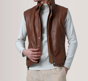 Chaqueta de Cuero Genuino para Hombre, Invierno, para Exteriores, Impermeable, Resistente al Viento, con Diseño de Logotipo Frontal Personalizado, Estilo Nuevo, Chaqueta de Motociclista - Product Image 1