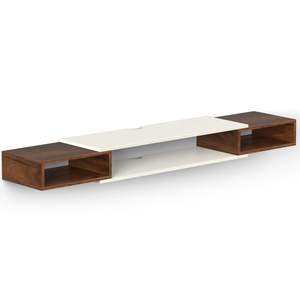 Mueble de TV de Madera para Montaje en Pared, Soporte para Decodificador/Paneles de Gabinete para TV con Estantes para Libros y Exhibición de Decoración - Product Image 3