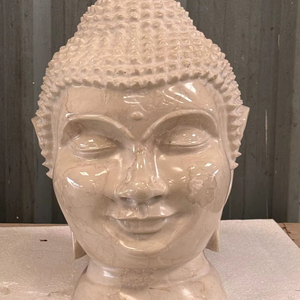 Best Selling Artifax <b>Marble</b> Statue Stone Religious Zen <b>Large</b> Granite Buddha Head Statue - Product Image 1