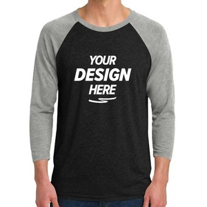 Camiseta de Manga Raglán Personalizada para Hombre, Camiseta con Estampado Digital, 100% Algodón, Camiseta de Manga Larga para Hombre, OEM, Casual, Corte Regular - Product Image 1