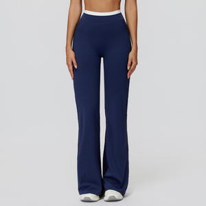 Stylish Women <b>Flared</b> Yoga Pants High Waist Four Way Stretch Lounge Trousers for Fitness and Daily Wear - Product Image 5