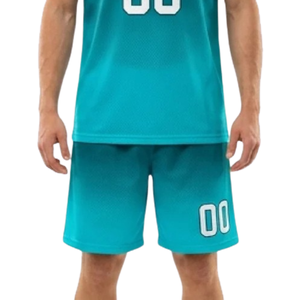 Tenues d'équipe de basketball Ombre pour hommes, maillot sans manches à col en V et short ample assorti avec impression personnalisée de noms et de numéros - Product Image 6