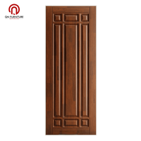 Porte latérale minimaliste en bois massif de teck et de chêne de qualité supérieure, haute durabilité, isolation phonique, surface finie, pour villa