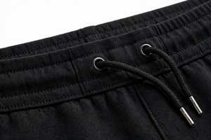 Pada <b>Prime</b> Unisex Black Cotton Hoodie Tracksuit Full Length Loose Fit Casual Solid Color With Side Pockets Drawstring Closure - Product Image 6