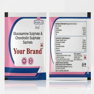 Sachets de Glucosamine Sulfate, Chondroïtine, Collagène Type II, Vitamine C et Bromélaïne pour la Santé Articulaire et la Mobilité, 13g, à Boire - Product Image 1