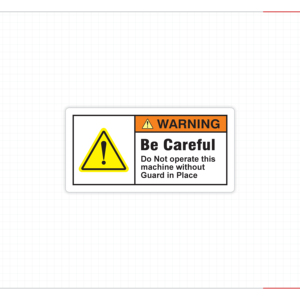 Warning Be Careful Stay Clear Safety Decal M19 Industrial Caution Label Hazardous Areas Workplace Safety Equipment AGS Brand - Product Image 4