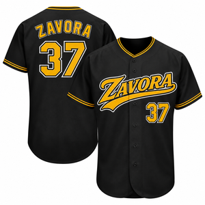Maillot de baseball personnalisé sur mesure en gros pour hommes, imprimé, dégradé de couleurs, par sublimation, brodé – Fournisseur - Product Image 2
