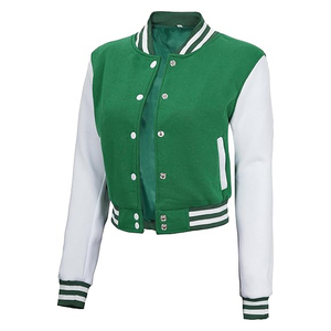 Chaquetas Universitarias de Tallas Grandes al por Mayor, Chaquetas Varsity Lisas con Logotipo Personalizado, Chaquetas Letterman para Mujer, el Mejor Estilo de Moda para Exteriores - Product Image 5