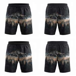 Pantalones Cortos Deportivos con Estampado Gráfico de la Naturaleza para Hombre, Ropa Deportiva Informal para Actividades al Aire Libre, Más Vendidos - Product Image 4