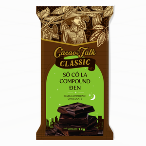 Suministros Premium para Repostería y Confitería para la Industria Alimentaria, Chocolate Negro Compuesto HALAL en Bloque de Cacao de 1 kg, Etiqueta Personalizada - Product Image 1