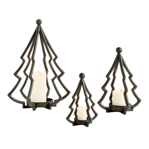 Custom Nordic Style Gold Iron Wire Christmas <b>Tree</b> Candle Holder Minimalist Metal Tealight <b>Stand</b> Manufacturer for Party Decor - Product Image 3