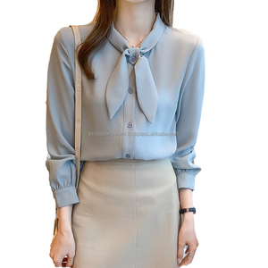 Blusa Casual de Moda para Mujer, Color Sólido, Manga Corta, Elegante, Transpirable, Tejida, para Primavera, Uso Diario, 100% Algodón, Cuello Redondo - Product Image 1