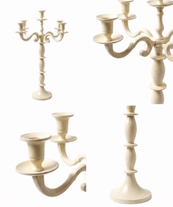 Candelabro Decorativo de Metal Premium, Color Beige, Recubrimiento en Polvo de Aluminio, 5 Brazos, Ecológico, Duradero, Portátil, para Decoración del Hogar y Bodas - Product Image 6