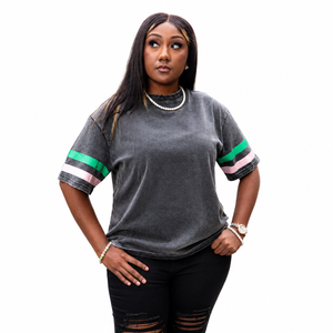 Camiseta Oversize Gris para Mujer, 100% Algodón, Manga Corta, Cuello Redondo, Estilo Casual, Hombros Caídos, Transpirable, Secado Rápido, Ecológica - Product Image 2