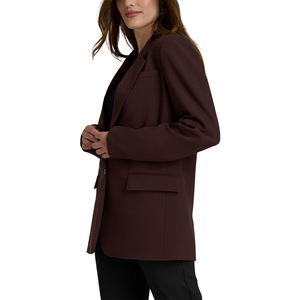 Nuevo Blazer Clásico Negro Unisex de Corte Holgado, Antiarrugas, de Lana, para Oficina, Ropa Formal para Mujer, Estilo Ejecutivo, Color Sólido - Product Image 2