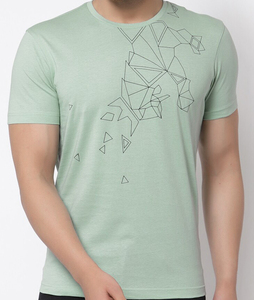 Camiseta de algodón con estampado para hombre, corte regular, manga corta, ligera, informal, para entrenamiento deportivo, viajes y uso diario. - Product Image 1
