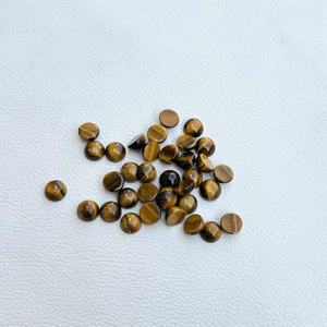 Oeil de tigre brun naturel de 4mm Cabochon rond à dos plat Pierres précieuses semi-précieuses en vrac de haute qualité du fabricant fournisseur - Product Image 2