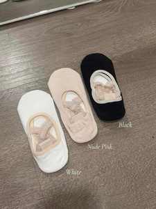Calcetines tobilleros de punto para Pilates, yoga y ballet, con agarre antideslizante, casuales, con logo personalizado, estilo coquette, para jóvenes y mujeres. - Product Image 2