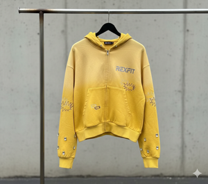 Producto en Oferta, Sudaderas con Capucha Hechas a Mano, Edición Personalizada, Logotipo Impreso en Serigrafía, Sudaderas Unisex con Cierre y Efecto Desgastado por el Sol - Product Image 2