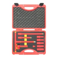 Ensemble d'outils isolés manuels VDE-GS OEM de 9 pièces avec acier au chrome-vanadium et coffret moulé par soufflage