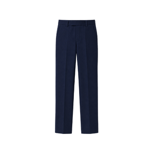 Puppetnx <b>Navy</b> <b>Blue</b> Boys <b>School</b> Uniform <b>Trousers</b> Breathable Cotton Polyester Kids Straight Leg Pants - Product Image 1
