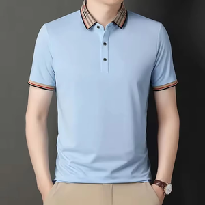 เสื้อโปโลผู้ชายผ้าฝ้ายคุณภาพสูง แขนสั้น กันยับ ระบายอากาศได้ดี - Product Image 3
