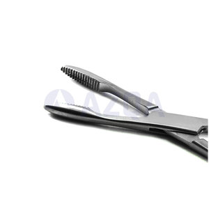 คีมจับสำลีทางทันตกรรม ยี่ห้อ Dental Maier Gross ทำจากสแตนเลส ปลายหยัก มีแบบตรงและแบบโค้งให้เลือก - Product Image 4