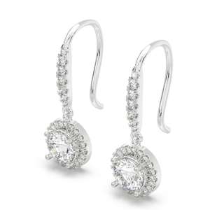 Boucles d'oreilles clous diamantées au design unique, modernes et minimalistes, pour femmes, idéales pour le bureau, bijoux fins, disponibles à la vente auprès du fabricant. - Product Image 3