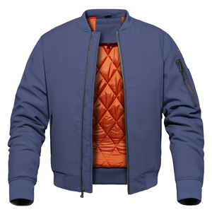 Bomber <b>Jacket</b> For Adult <b>Slim</b> <b>Fit</b> Polyester Unisex Winter Full Zip Vintage Front Logo Windproof Eco Friendly Heated Bomber <b>Jacket</b> - Product Image 3