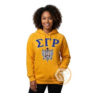 GREEK TREASURES Sudadera con Capucha Personalizada Sigma Gamma Rho para Mujer, de Algodón y Felpa, 500g, con Logotipo Bordado en la Parte Delantera, Ecológica - Product Image 2