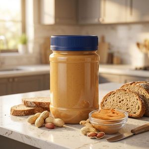 ภาชนะพลาสติก PET ใสทรงกลม ขนาด 300 กรัม 400 กรัม 450 กรัม 500 กรัม พร้อมฝาเกลียวสีน้ำเงินแบบมีร่อง สำหรับบรรจุภัณฑ์เก็บอาหาร โรงงานเวียดนาม - Product Image 3
