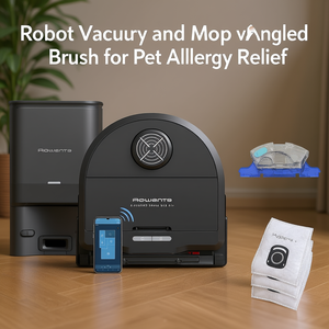 Robot Aspirador y Mopa con Cepillo Vibratorio Inclinado para Aliviar Alergias a Mascotas - Product Image 2