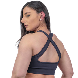 Custom Logo Plus Size Lightweight High Support Breathable Washed Seamless Four-Way <b>Stretch</b> Anti-UV Sports <b>Bra</b> for - Product Image 6