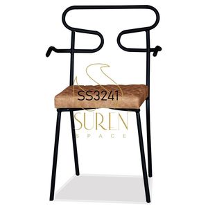 Chaise de Restaurant de conception indienne en fer, fabriquée à la main industrielle Exclusive, chaise d'hôtel - Product Image 1