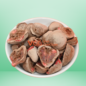 Chocolate-Coated Freeze-Dried Vacuum Fried Strawberry Snack Slices | Non-GMO <b>Sweet</b> <b>Sour</b> Taste | Healthy Crispy Ready Eat Bulk - Product Image 1