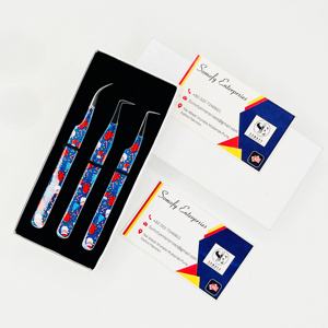 Pinzas Profesionales para Extensión de Pestañas con Diseño Navideño, Volumen de Pestañas, Acero Inoxidable de Alta Calidad, Duraderas, 10 mm de Longitud - Product Image 4